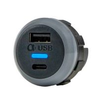 PVPRO-AC 18 W tasoon kiinnitettävä USB-A&C laturi, 9-32/2x5 VDC 3,6 A